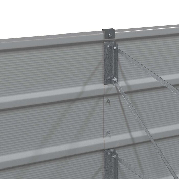 Vidaxl Großer Stahl-Pflanzkübel 400x80x45 cm Hellgrau - bis zu 40% Rabatt