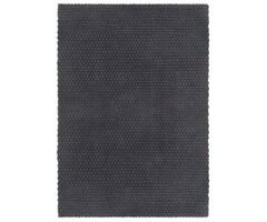 Vidaxl Rechteckiger Baumwollteppich Anthrazit 160x230 cm - Outlet bis zu 46% sparen