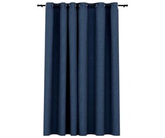 Vidaxl Verdunkelungsvorhang Leinenoptik Blau 290x245cm - jetzt bis zu 44% Rabatt