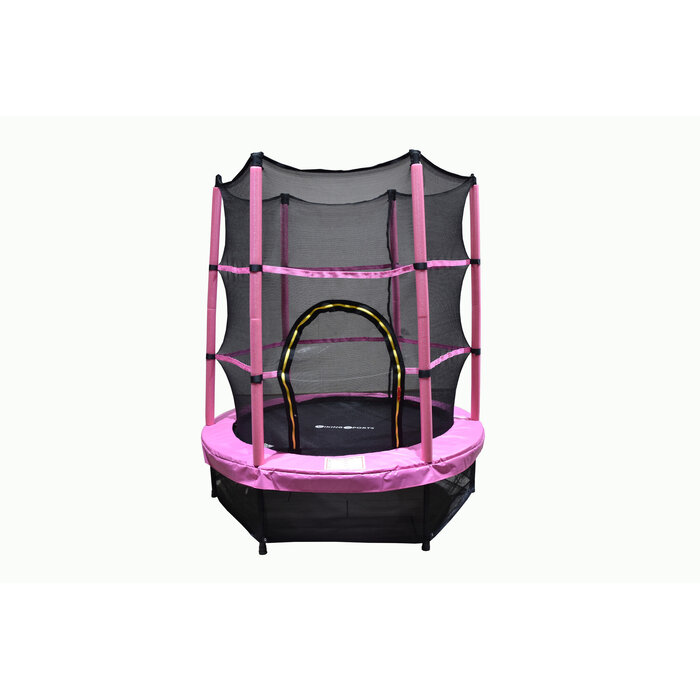 Kindertrampolin 140 cm in Rosa & Schwarz - Jetzt bis zu 24% günstiger