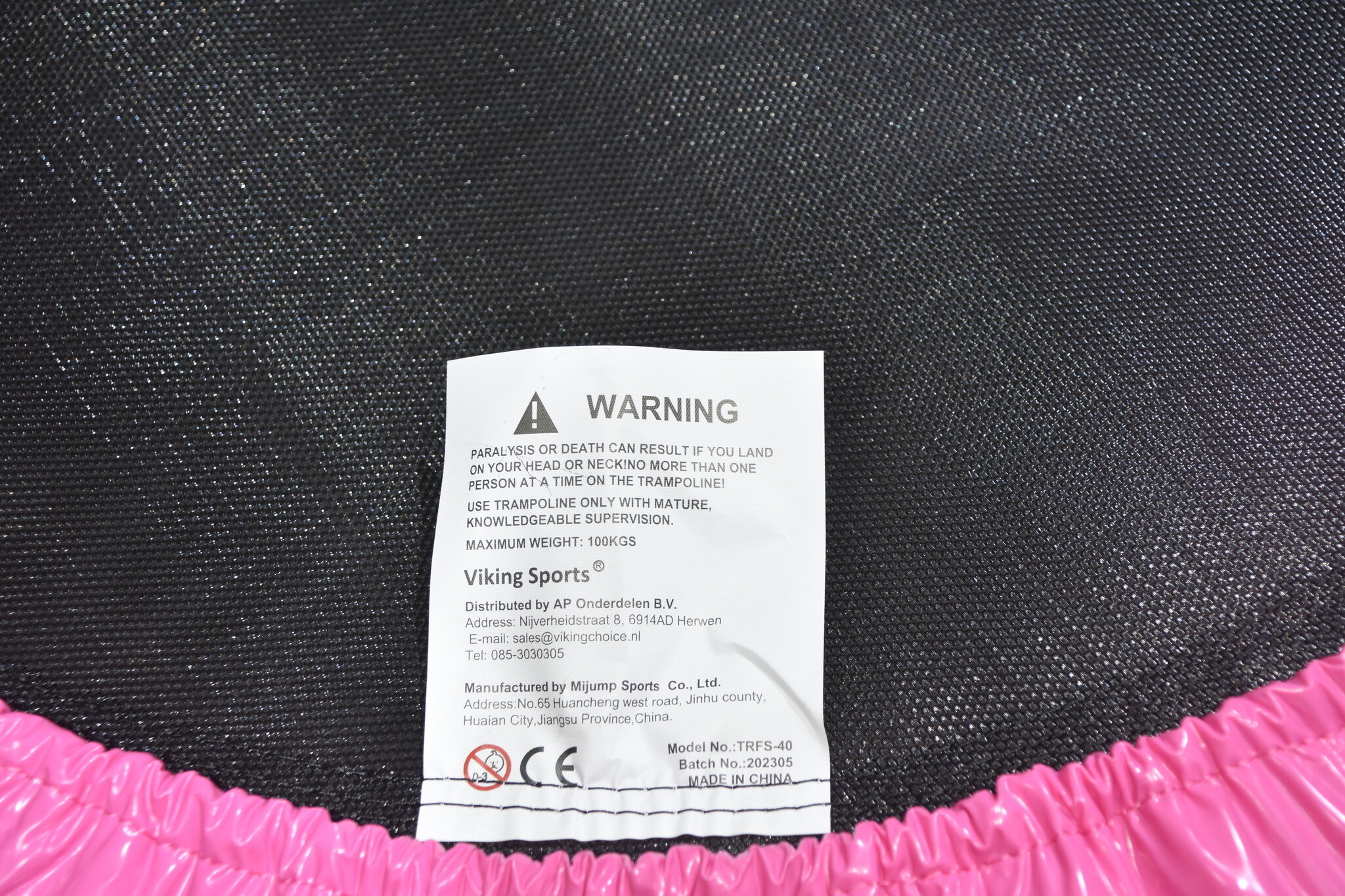 Viking Choice Klappbares Fitness-Trampolin Pink Ø 101 cm - Outlet-Deal: bis zu 40% Rabatt