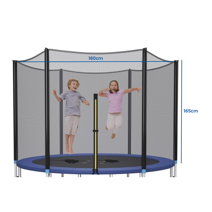 Viking Choice Sicherheitsnetz für 180 cm Trampoline | 6 Stangen | Außenbefestigung | bis zu 38%