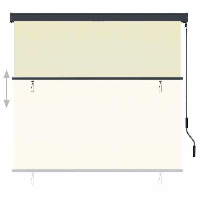 Vidaxl Außenrollo 160x250 cm Creme - Balkon-Sichtschutz - bis zu 36% sparen