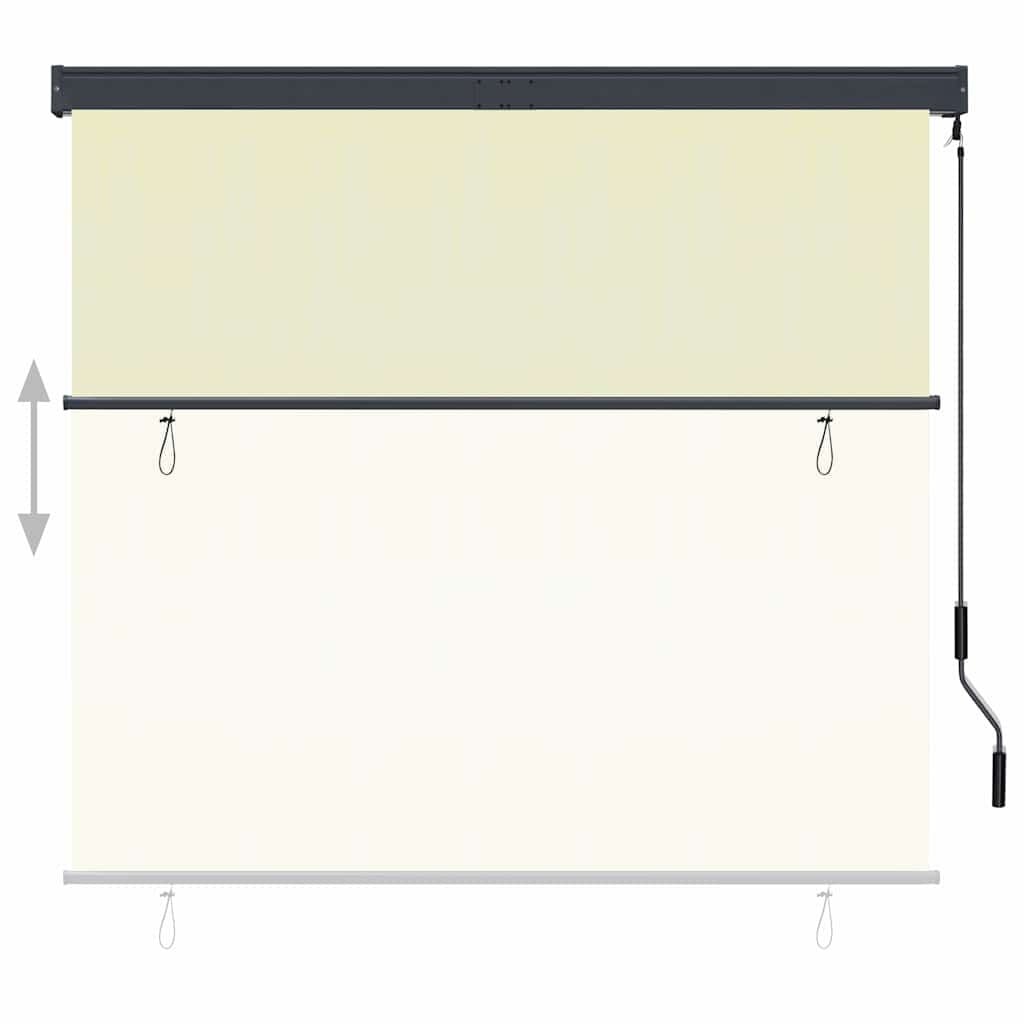 Vidaxl Außenrollo Balkon-Sichtschutz 160x250cm Creme - 64% Rabatt