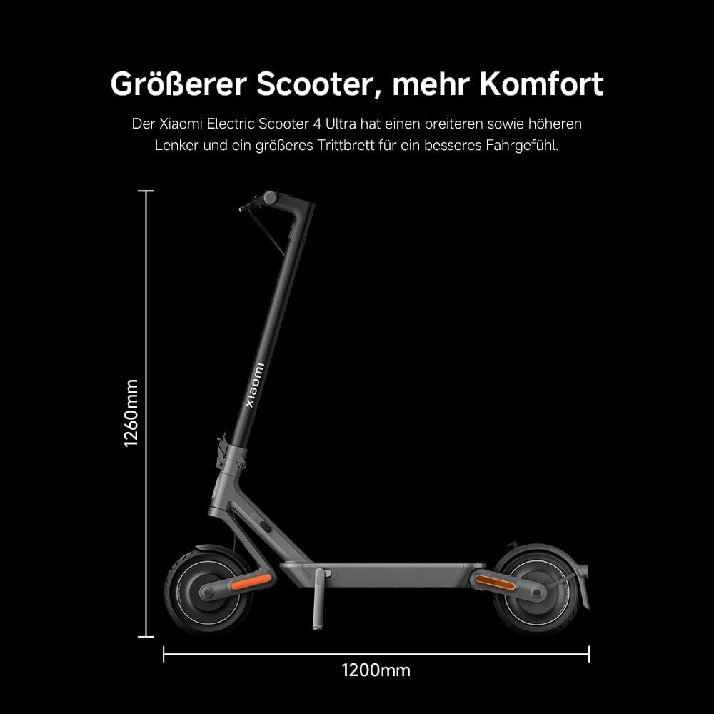 Xiaomi Elektrischer Tretroller Ultra: 70 km Reichweite, 500W - jetzt bis zu 42% Rabatt