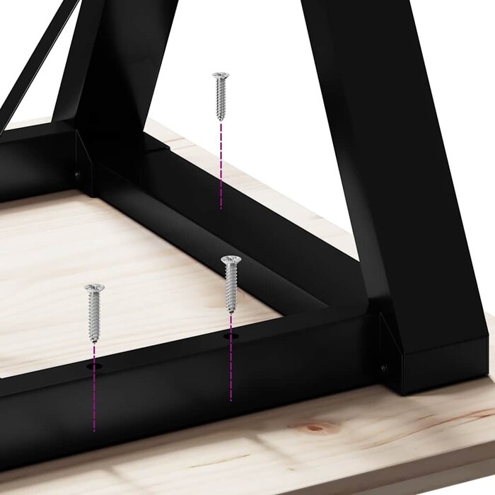 Vidaxl Tischuntergestell Y-Form 80x40x73 cm, Stahl, Schwarz - bis zu 40% reduziert