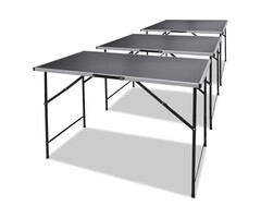 Vidaxl 3er Tapeziertisch Set klappbar 100x60cm Schwarz - bis zu 41% sparen