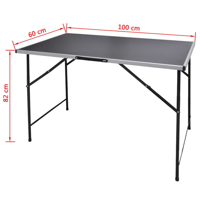 Vidaxl 3er Tapeziertisch Set klappbar 100x60cm Schwarz - bis zu 41% sparen