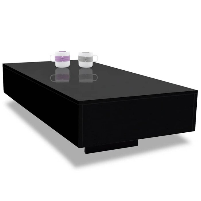 Vidaxl Design Couchtisch Schwarz Hochglanz, 115x55cm - bis zu 41% sparen