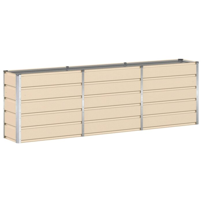 Vidaxl Großer Pflanzkübel aus Stahl, 240x40x75 cm, Elfenbein - bis zu 39% sparen