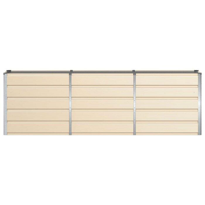 Vidaxl Großer Pflanzkübel aus Stahl, 240x40x75 cm, Elfenbein - bis zu 39% sparen