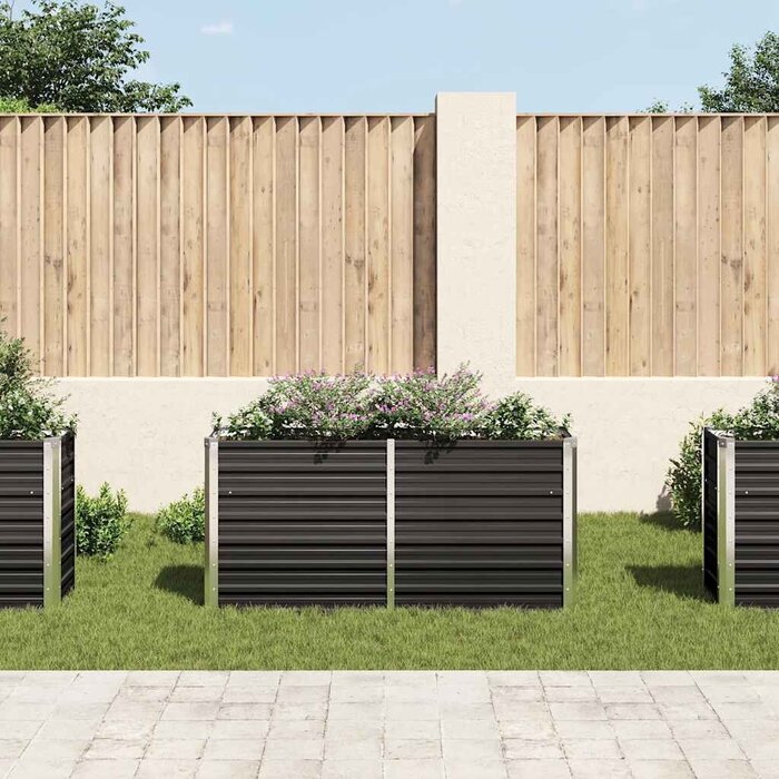Vidaxl Hochbeet aus verzinktem Stahl 160x40x77cm Anthrazit - bis zu 39% Rabatt