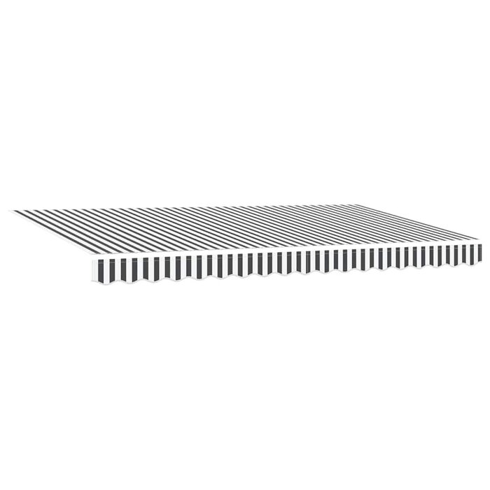 Vidaxl Ersatz-Markisenstoff 380 x 195 cm - Anthrazit/Weiß - bis zu 40% günstiger
