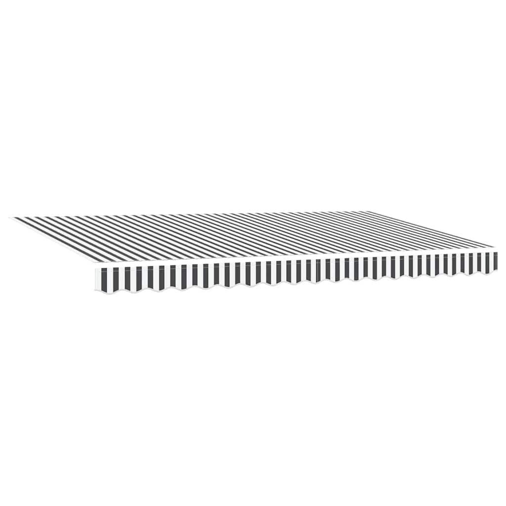 Vidaxl Ersatz-Markisenstoff 380 x 195 cm - Anthrazit/Weiß - bis zu 40% günstiger