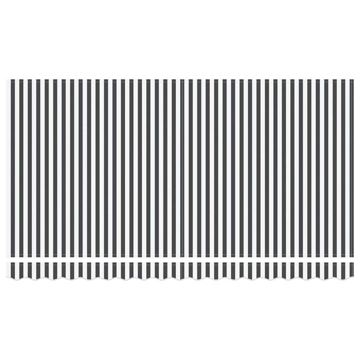 Vidaxl Ersatz-Markisenstoff 380 x 195 cm - Anthrazit/Weiß - bis zu 40% günstiger