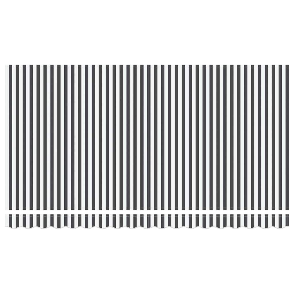 Vidaxl Ersatz-Markisenstoff 380 x 195 cm - Anthrazit/Weiß - bis zu 40% günstiger