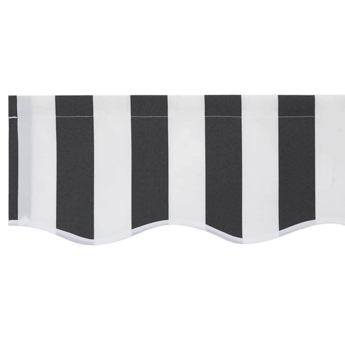 Vidaxl Ersatz-Markisenstoff 380 x 195 cm - Anthrazit/Weiß - bis zu 40% günstiger