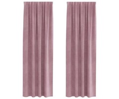 Vidaxl Luxuriöse Samt-Verdunkelungsvorhänge, 140x260 cm, Dunkelrosa - bis zu 40% Rabatt