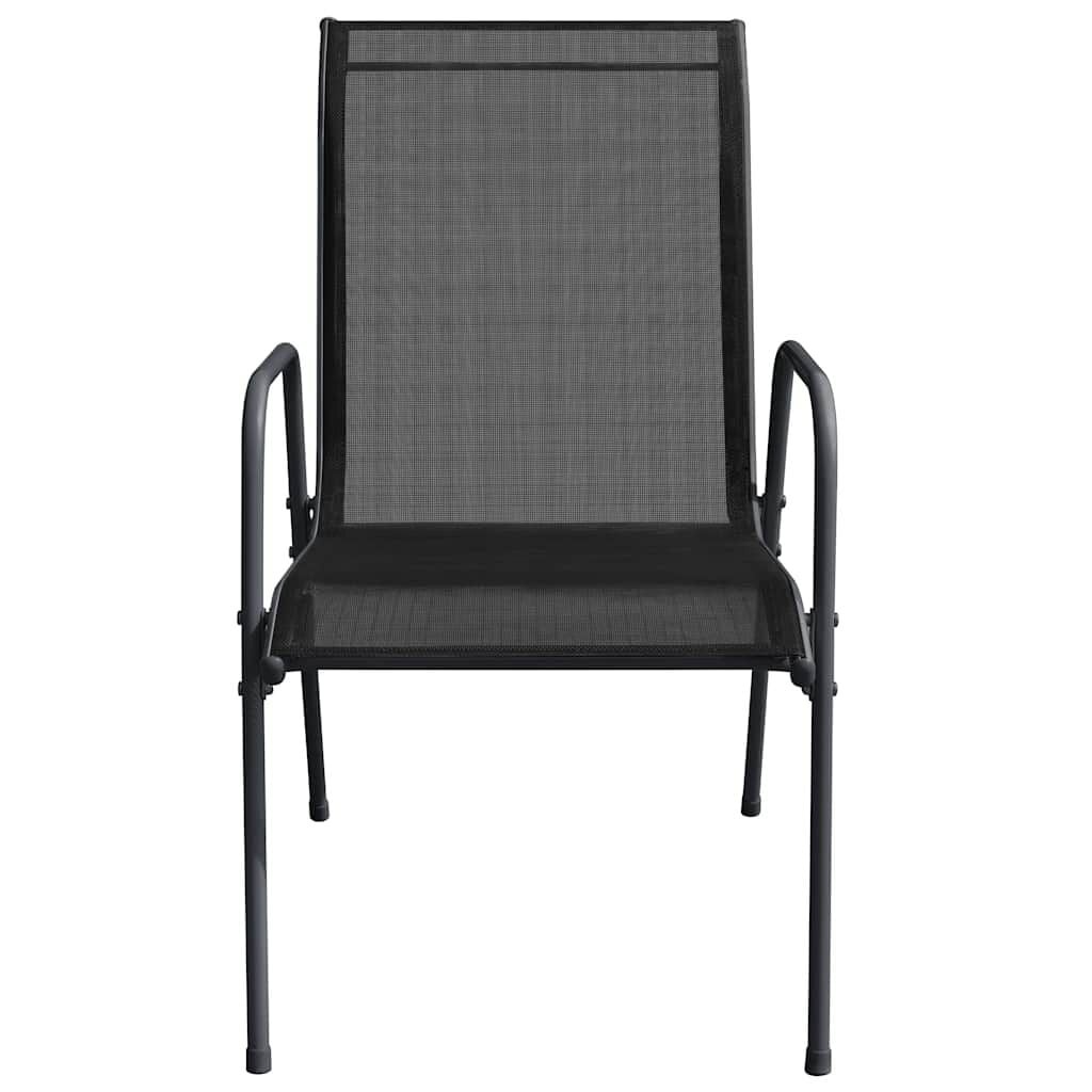 Vidaxl 4er Set Gartenstühle Stahl/Textilene Schwarz - Bis zu 41% Rabatt