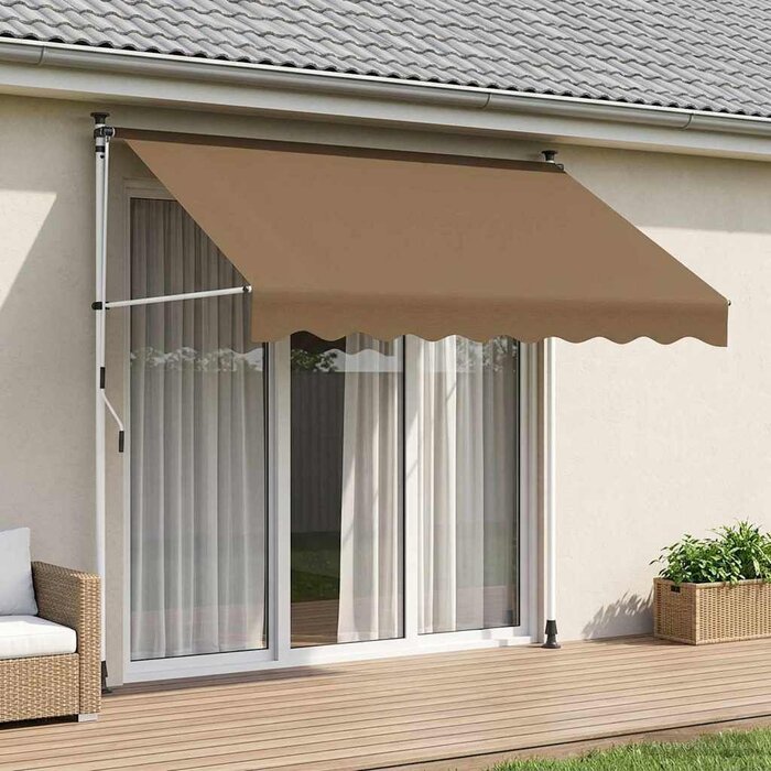 Vidaxl Manuelle Markise 100 cm Beige - Outlet mit bis zu 40% Rabatt