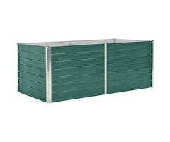 Vidaxl Hochbeet aus verzinktem Stahl, 160x80x45cm, Grün - bis zu 40% Rabatt