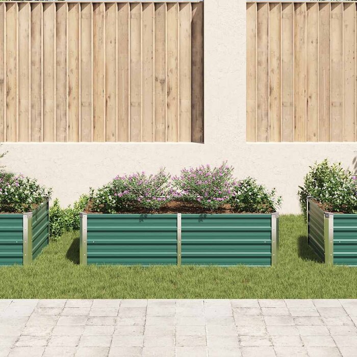 Vidaxl Hochbeet aus verzinktem Stahl, 160x80x45cm, Grün - bis zu 40% Rabatt