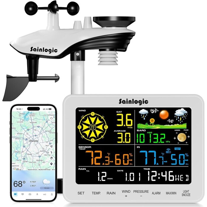 Profi WLAN Wetterstation 7-in-1 mit Farbdisplay - jetzt bis zu 36% sparen