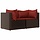 Garten-Eckbank Set aus Poly-Rattan Braun - 2-tlg. - bis zu 41% sparen