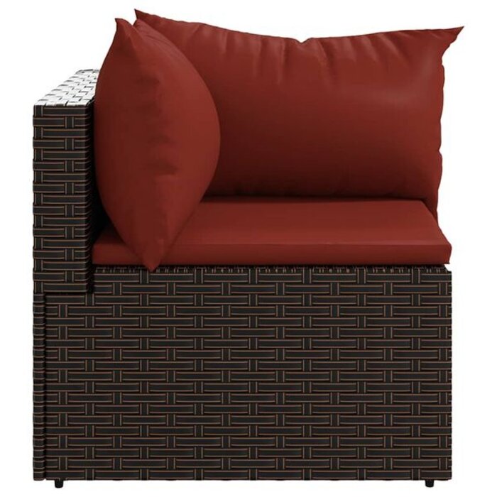 Vidaxl Garten-Eckbank Set aus Poly-Rattan Braun - 2-tlg. - bis zu 41% sparen