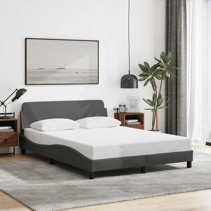 Vidaxl Polsterbett 120x200 cm Dunkelgrau inkl. Lattenrost - bis zu 37% sparen