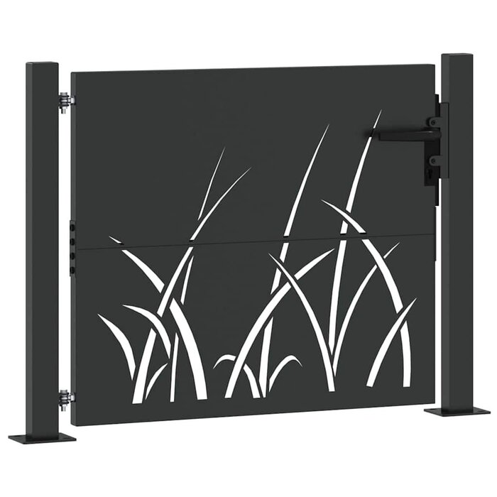 Vidaxl Gartentor 110x105 cm Schwarz - Abschließbar - Outlet bis zu 41% sparen