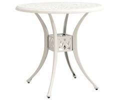 Vidaxl Eleganter Aluguss-Gartentisch 78x78cm Weiß - Jetzt bis zu 35% reduziert