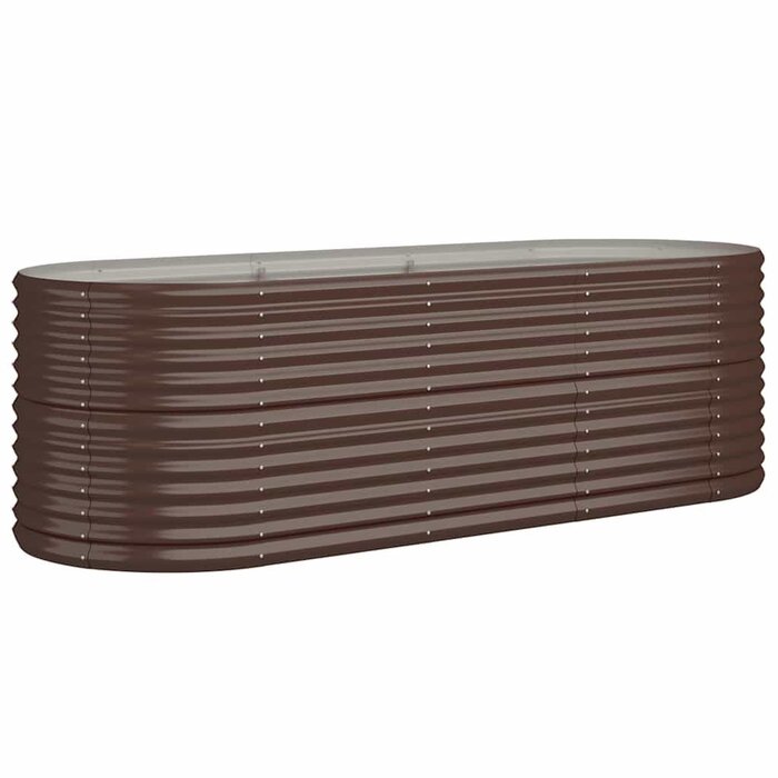Vidaxl Großes Hochbeet 224x80cm Stahl Braun - Jetzt bis zu 41% sparen