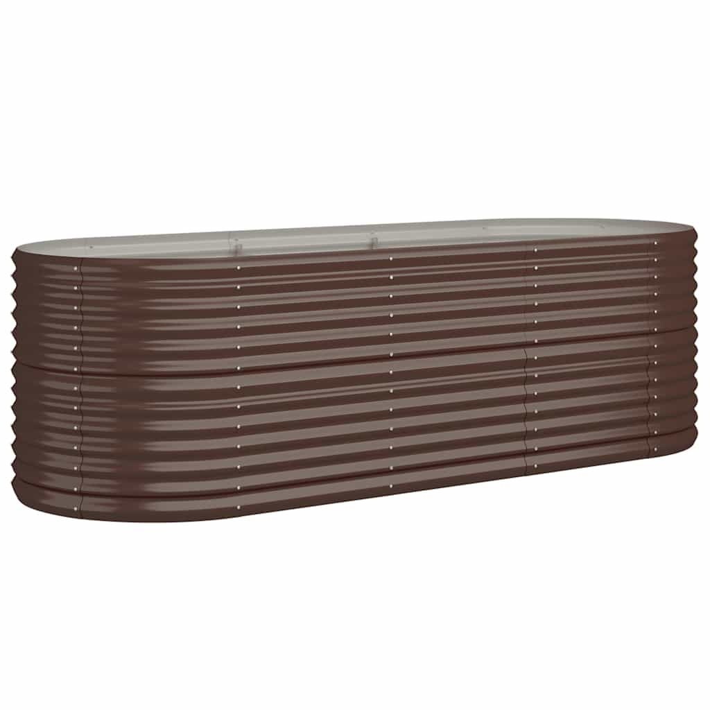 Vidaxl Großes Hochbeet 224x80cm Stahl Braun - Jetzt bis zu 41% sparen
