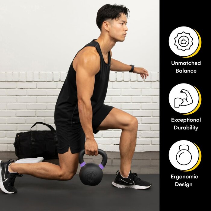 Gusseisen Kettlebell Prism Violet - Profi-Training bis zu 41% günstiger