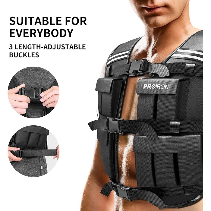 Verstellbare Gewichtsweste 1-20 kg - Ergonomisch & Effektiv - bis zu 41% sparen