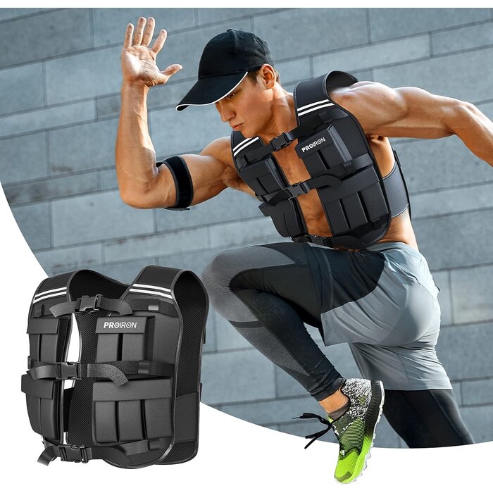 Verstellbare Gewichtsweste 1-20 kg - Ergonomisch & Effektiv - bis zu 41% sparen