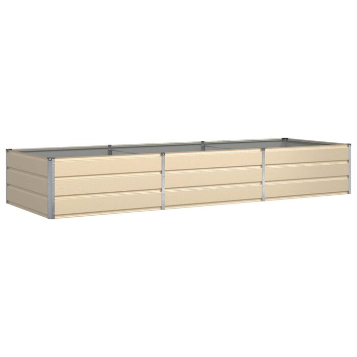 Vidaxl Design-Pflanzkübel Elfenbein 290cm - Verzinkter Stahl - bis zu 40% Rabatt