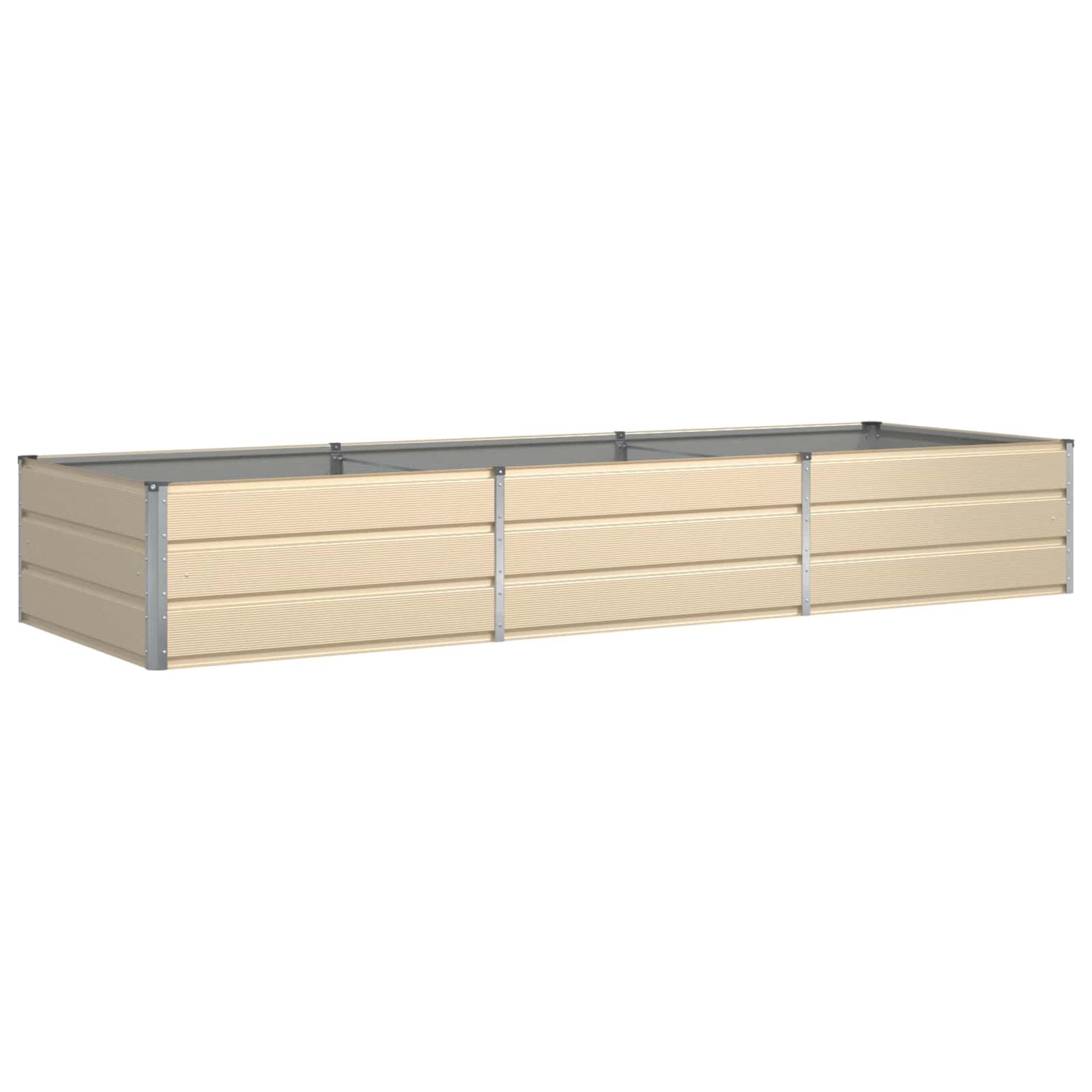 Vidaxl Design-Pflanzkübel Elfenbein 290cm - Verzinkter Stahl - bis zu 40% Rabatt