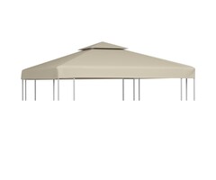 Vidaxl Ersatzdach für Pavillon 3x3 m, Beige, PVC-beschichtet - bis zu 40% günstiger