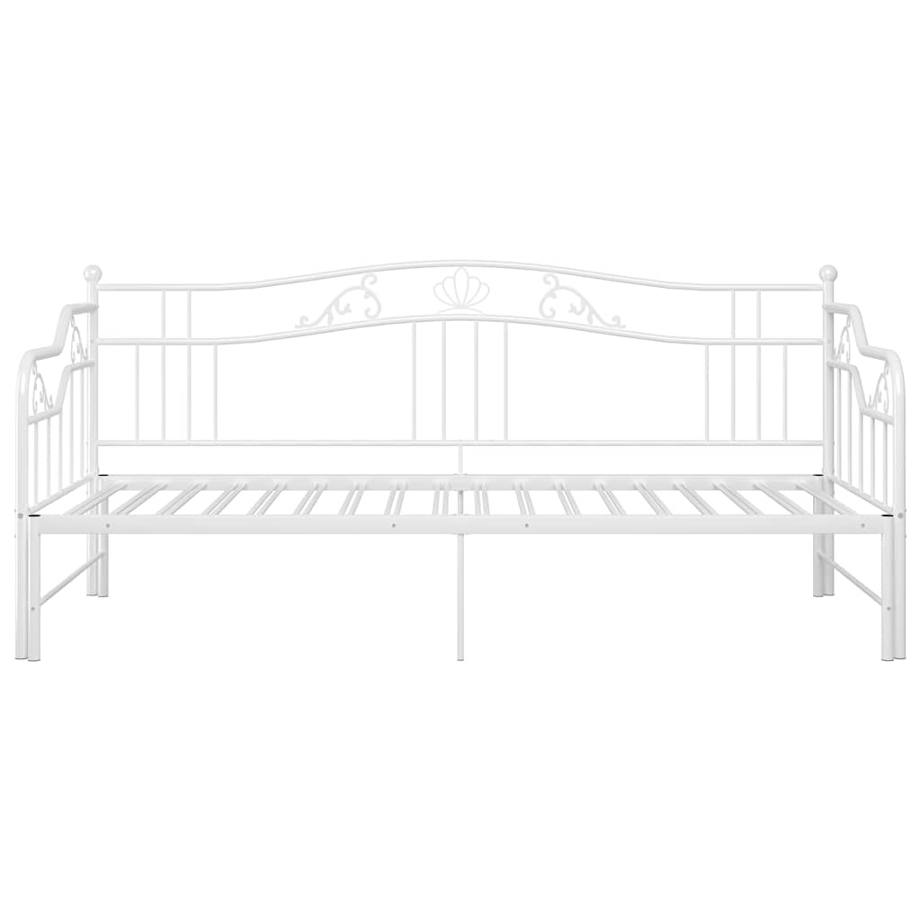 Vidaxl Ausziehbares Schlafsofa Metall 90x200 cm - Weiß - bis zu 39% sparen