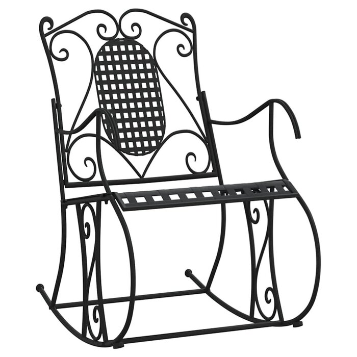 Vidaxl Gartenschaukel aus Stahl - 84 cm - Schwarz - bis zu 42% Rabatt