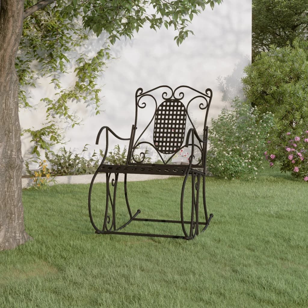 Vidaxl Gartenschaukel aus Stahl - 84 cm - Schwarz - bis zu 42% Rabatt