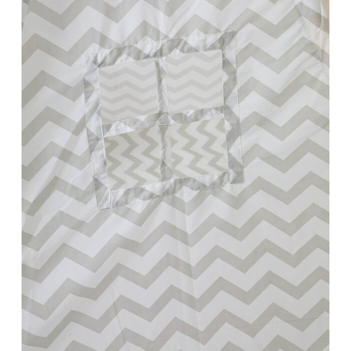 Viking Choice Tipi-Spielzelt Grau Zickzack - 120x160 cm inkl. Zubehör - bis zu 29% reduziert