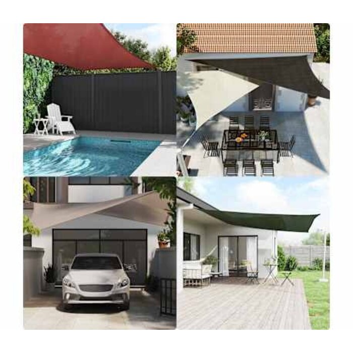 Vidaxl Sonnensegel Dreieckig 3x4x5 m HDPE Lichtgrau - bis zu 39% Rabatt