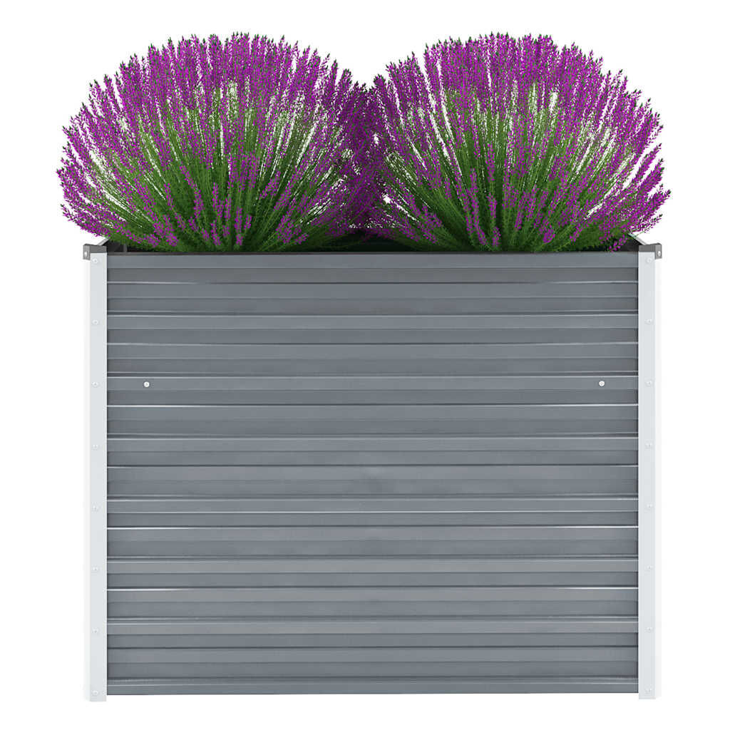 Vidaxl Hochbeet aus verzinktem Stahl 100x40x77cm - Grau - bis zu 39% Rabatt