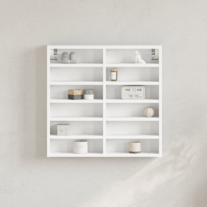 Vidaxl Weißer Vitrinenschrank 60x58 cm - Kompaktes Wandregal - Sparen Sie bis zu 39%