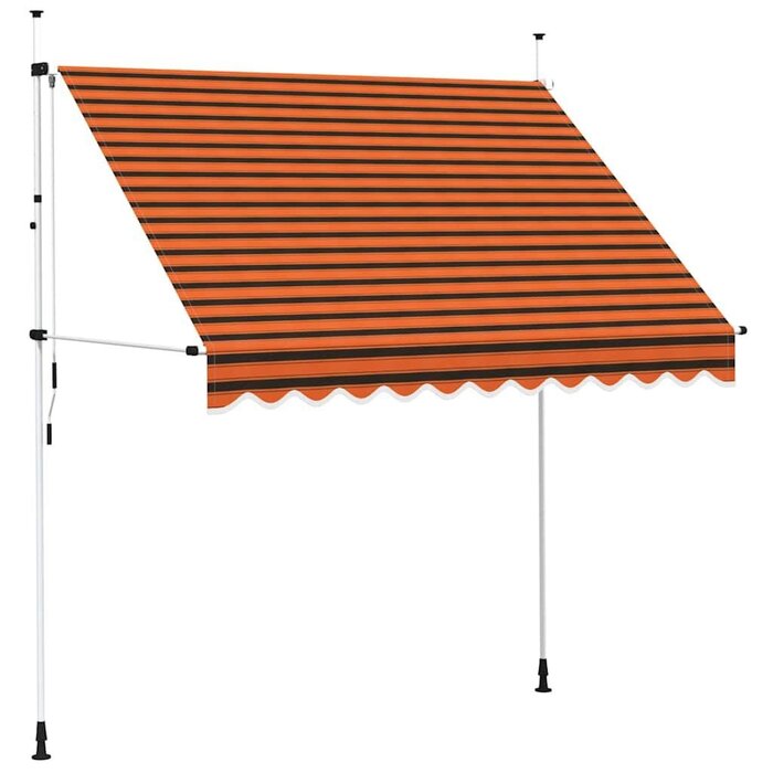 Vidaxl Manuelle Klemmmarkise 250 cm - Orange/Braun - Jetzt bis zu 36% Rabatt