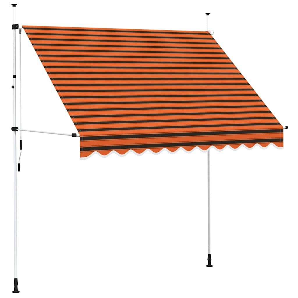 Vidaxl Manuelle Klemmmarkise 250 cm - Orange/Braun - Jetzt bis zu 36% Rabatt
