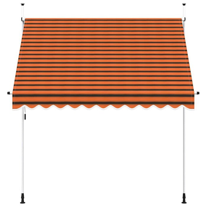 Vidaxl Manuelle Klemmmarkise 250 cm - Orange/Braun - Jetzt bis zu 36% Rabatt